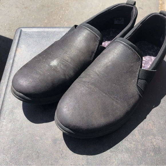 Clarks 27975 Canvas Loafers Cloud Steppers Black Slip on Comfort Shoes 11M - Picture 3 of 11